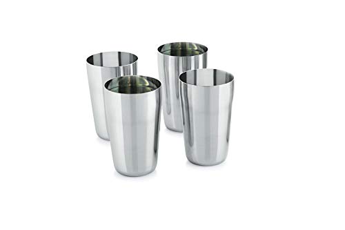 Image 1 of Default Title for the product neelam Stainless Steel 7, 22 Gauge PRM ThumsUp Glass, 300 ml, Set of 4