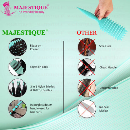 Image 5 of Majestique Curly Detangler Flat Hair Brush