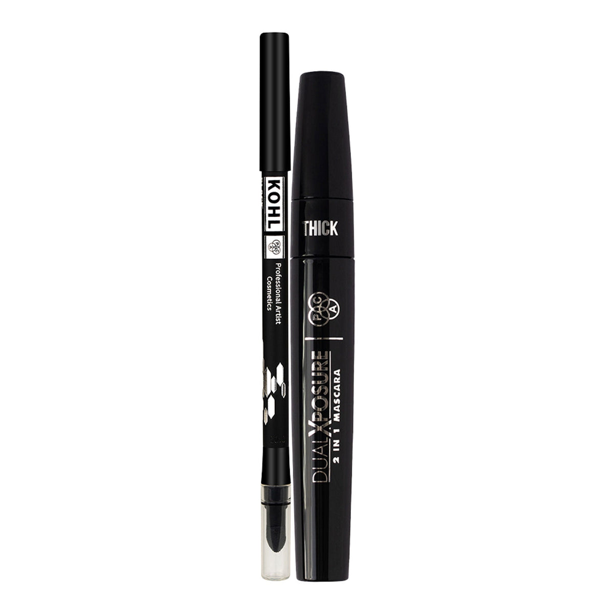 Image 1 of combo / Pack of 1 for the product PAC Studio Longlasting Kohl Pencil Black + Dual Xposure Mascara - 01 Black Combo