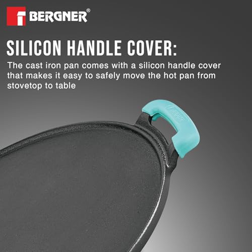 Image 7 of BERGNER Eco Cast Iron 30cm Flat Multi Tawa with One Sided Handle