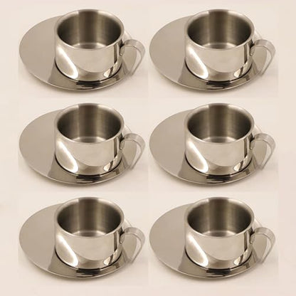 Image 6 of Pack of 6 for the product Spillbox Stainless Steel Cup and Saucer