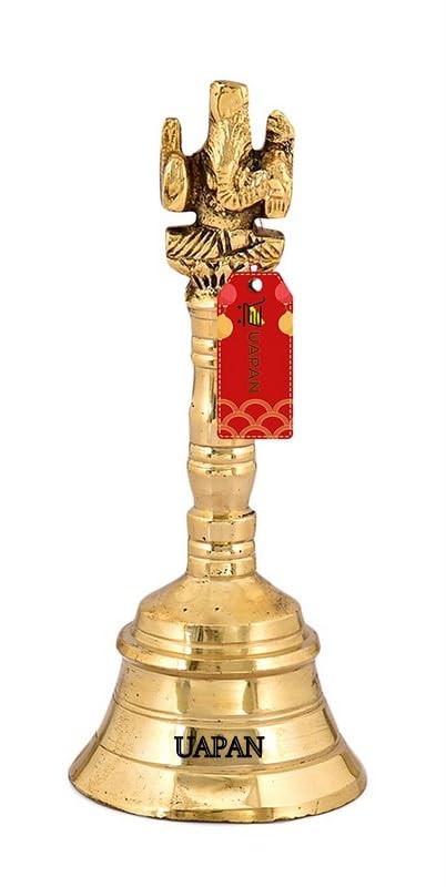 Image 2 of 5 Inch for the product Uapan Ganesh Brass Pooja Bell
