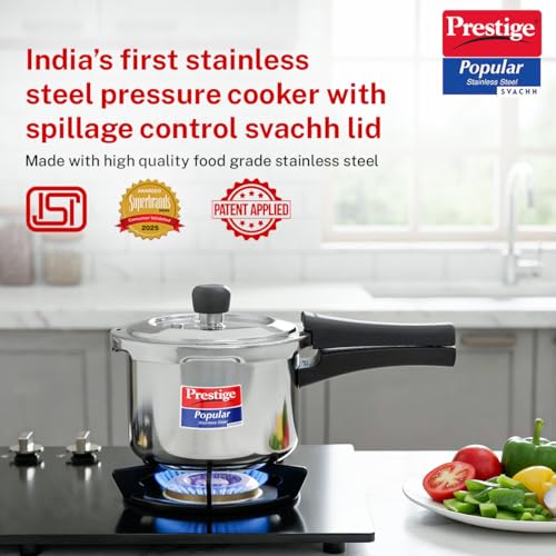 Image 3 of Prestige 1.5 Litre Stainless Steel Pressure Cooker