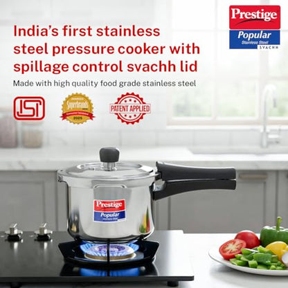 Image 3 of Prestige 1.5 Litre Stainless Steel Pressure Cooker
