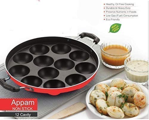 Image 4 of KD ZONE Paniyaram Pan 12 Cavity Round Appam Maker