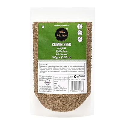 Image 1 of Default Title for the product Halyf Spices Cumin Seed -Whole (Sabut Jeera) 100 Gm (pack of 2)