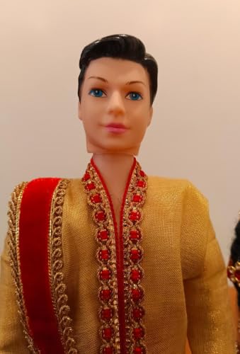 Image 4 of Breeze Handicrafts Plastic Doll Couple Statue for Bommalu Koluvu Home Decor and Showpiece Idol Navratri Gift for Women (Wedding Couple Doll 5)