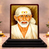 Image 1 of Default Title for the product Sai Baba Small Wooden Idol 4x5 Inch Vibrant Devotion HD Printed Home Decor