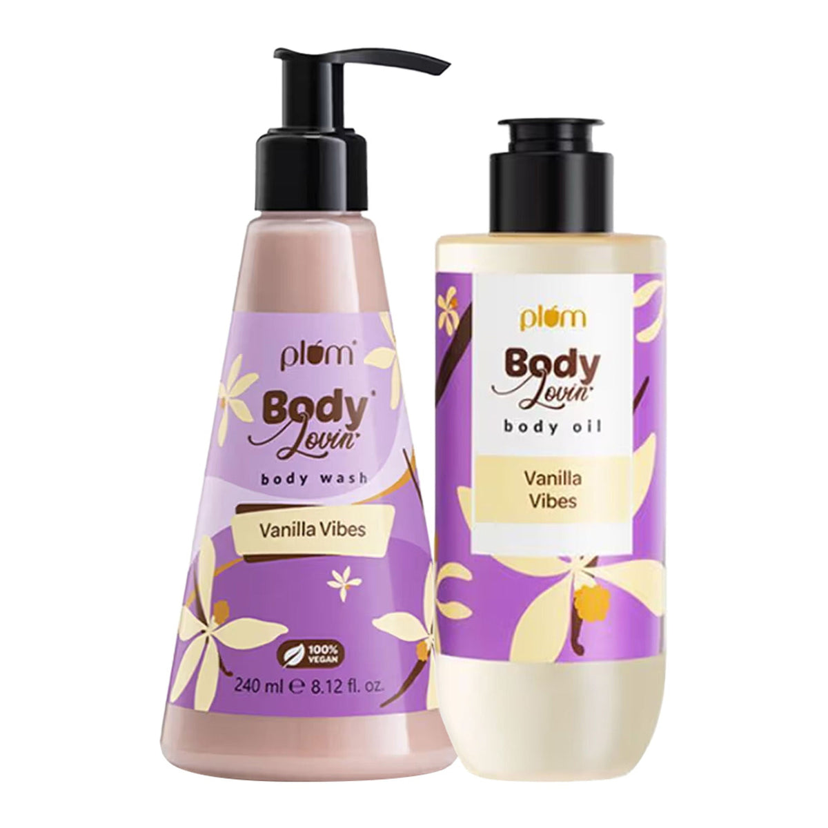 Image 1 of combo / Pack of 1 for the product Plum Bodylovin' Vanilla Vibes Body Wash & Body Oil Duo