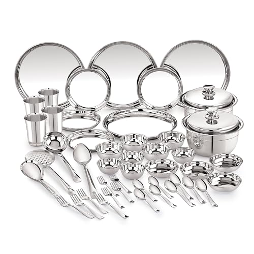 Image 6 of 46 cm / Delight for the product neelam Stainless Steel Dinner Set