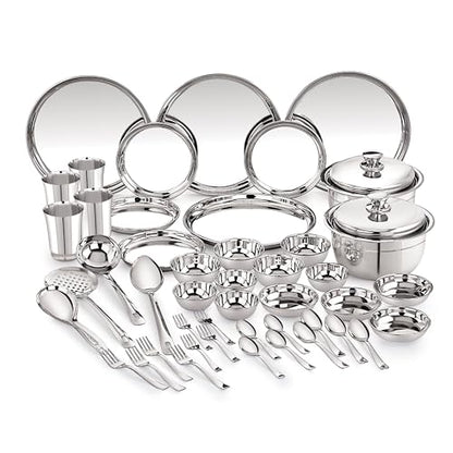 Image 6 of 46 cm / Delight for the product neelam Stainless Steel Dinner Set
