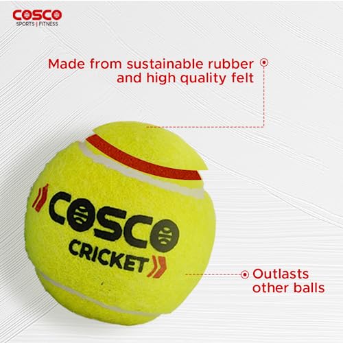Image 5 of Cosco Rubber Light Cricket Tennis Ball (Pack of 6)