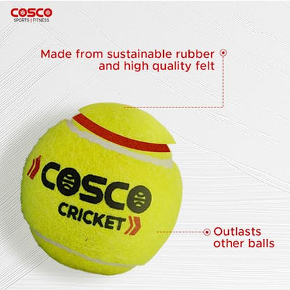 Image 5 of Cosco Rubber Light Cricket Tennis Ball (Pack of 6)