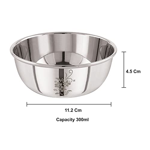 Image 5 of neelam Stainless Steel Lazer Etching Prem Vati 6.5 Inch 300 ml