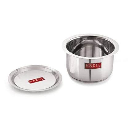 Image 7 of With Lid / 1 / 1.5 Litres for the product HAZEL Stainless Steel Patila with Lid Cooking Vessel