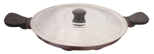 Image 4 of SWIFT Non Stick 12 Cavity Aluminium Appam Patra Ponganal Guntapongadalu Paniyaram Litti Maker with Lid 23 cm Black