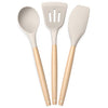 Image 1 of Default Title for the product PANCA Silicone Non Stick Spatula Set of 3 with Wooden Handle