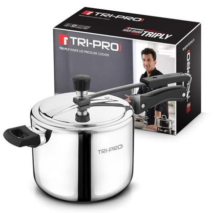 Image 1 of 5 Litres for the product BERGNER TriPro Triply Stainless Steel Inner Lid Pressure Cooker