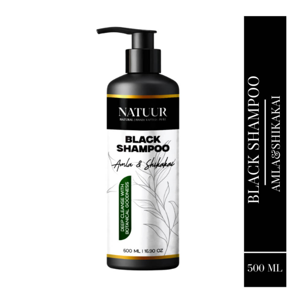 Image 2 of Natuur Black Shampoo - Amla Reetha Shikakai Bhringraj & Methidana