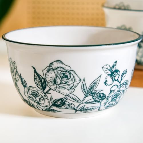 Image 4 of Nestasia Ceramic Soup Bowl with Spoon Set of 4 (400ml Each)