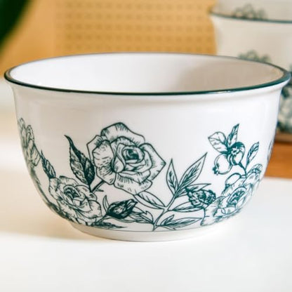 Image 4 of Nestasia Ceramic Soup Bowl with Spoon Set of 4 (400ml Each)