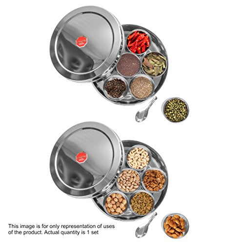 Image 9 of Sumeet Stainless Steel Belly Shape Masala Box