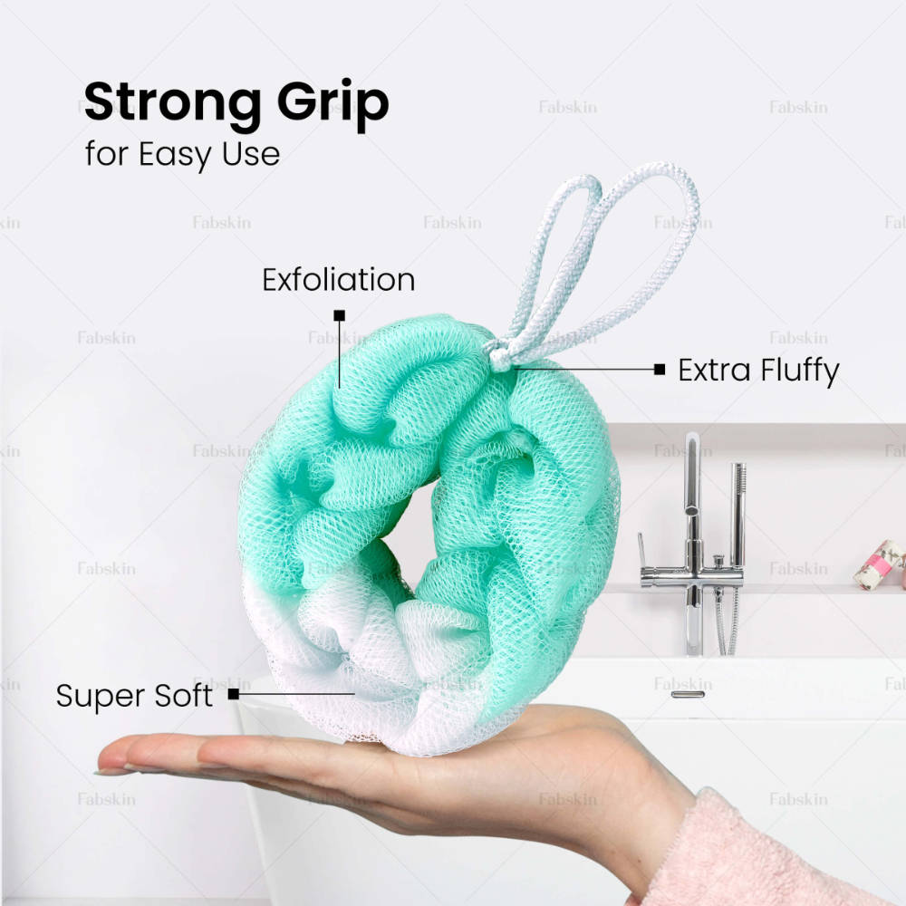 Image 8 of Fabskin Luxury Bathing Back Scrubber Loofah Belt - Strechable 9 Knots Bath Sponge