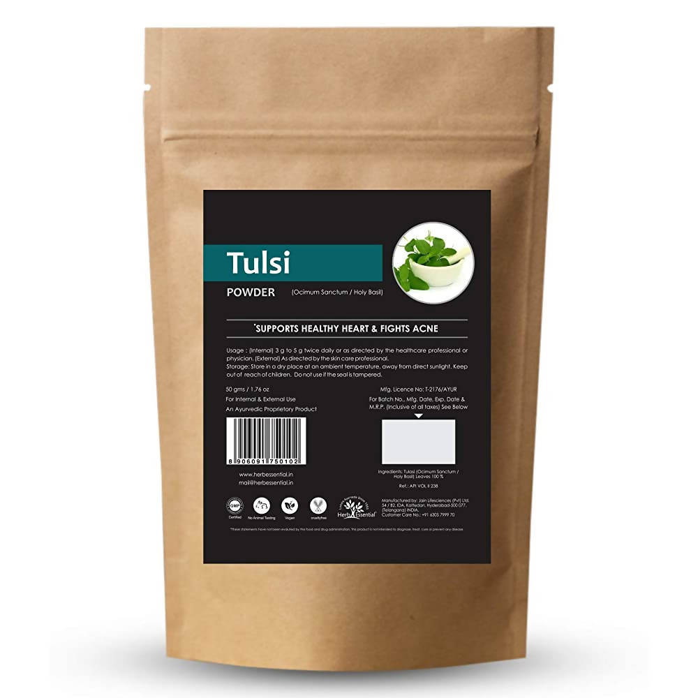 Image 1 of 50 gm for the product Herb Essential Tulsi Powder