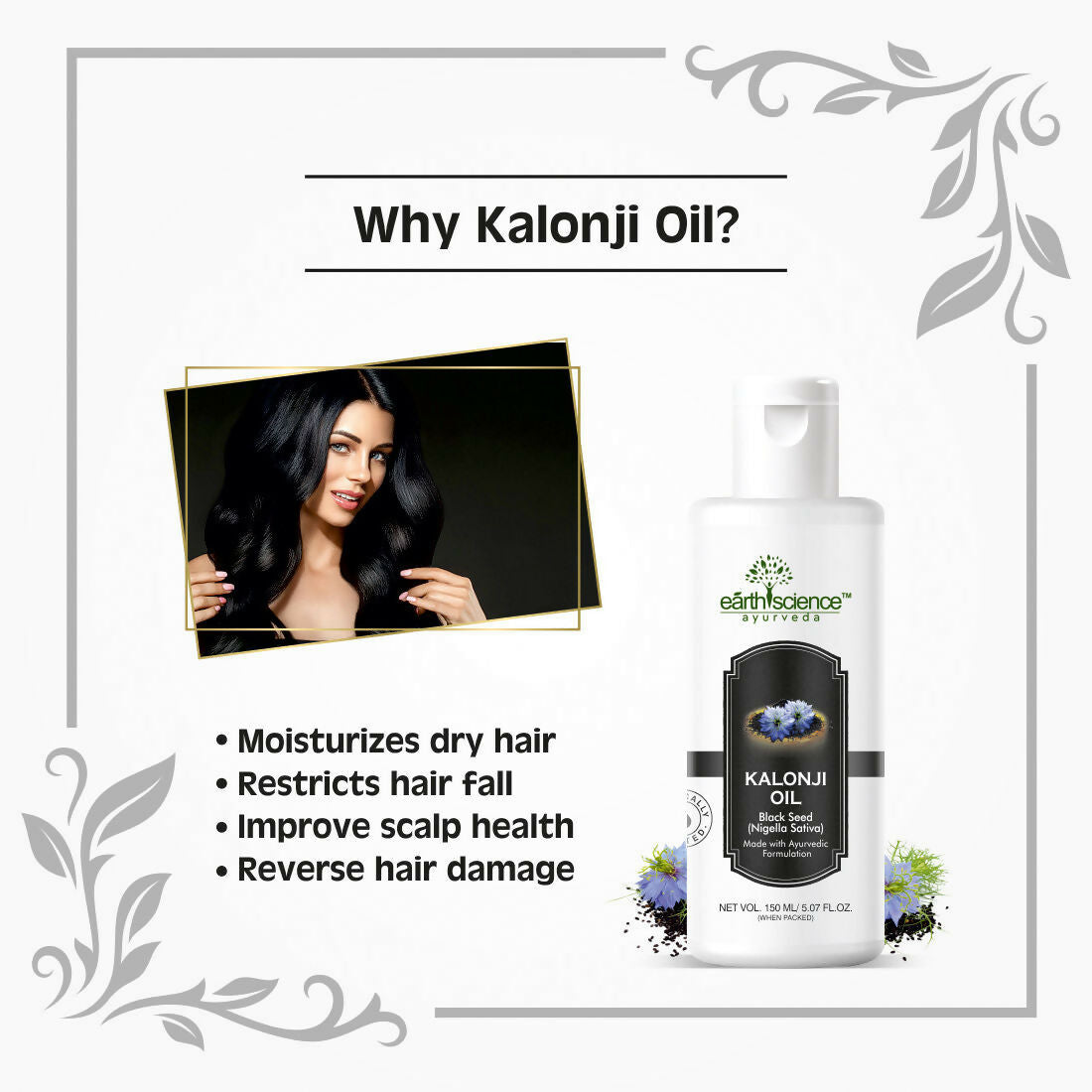 Image 4 of Earth Science Ayurveda Pure Kalonji Hair Oil