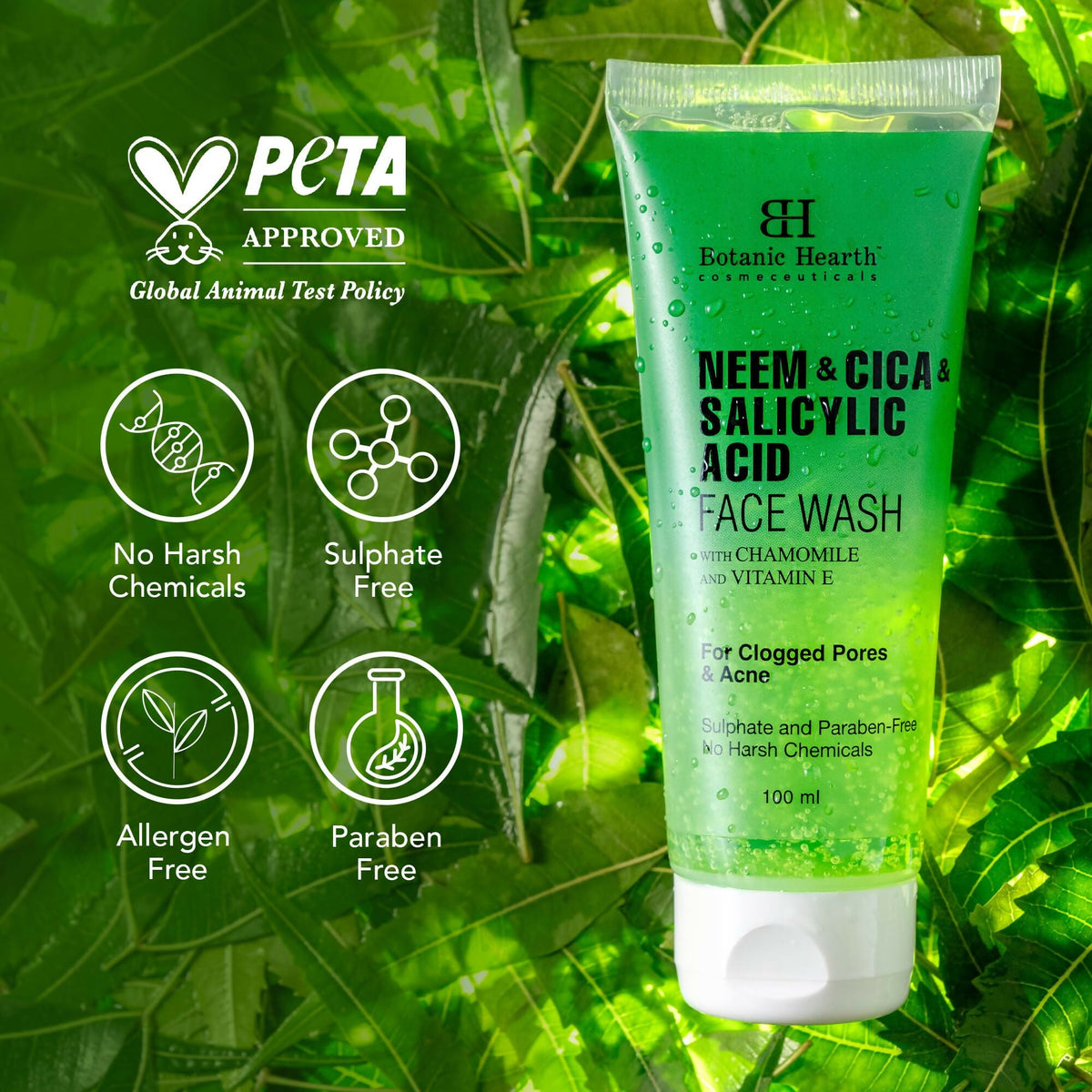 Image 6 of Botanic Hearth Neem, Cica & Salicylic Acid Cleanser Face Wash