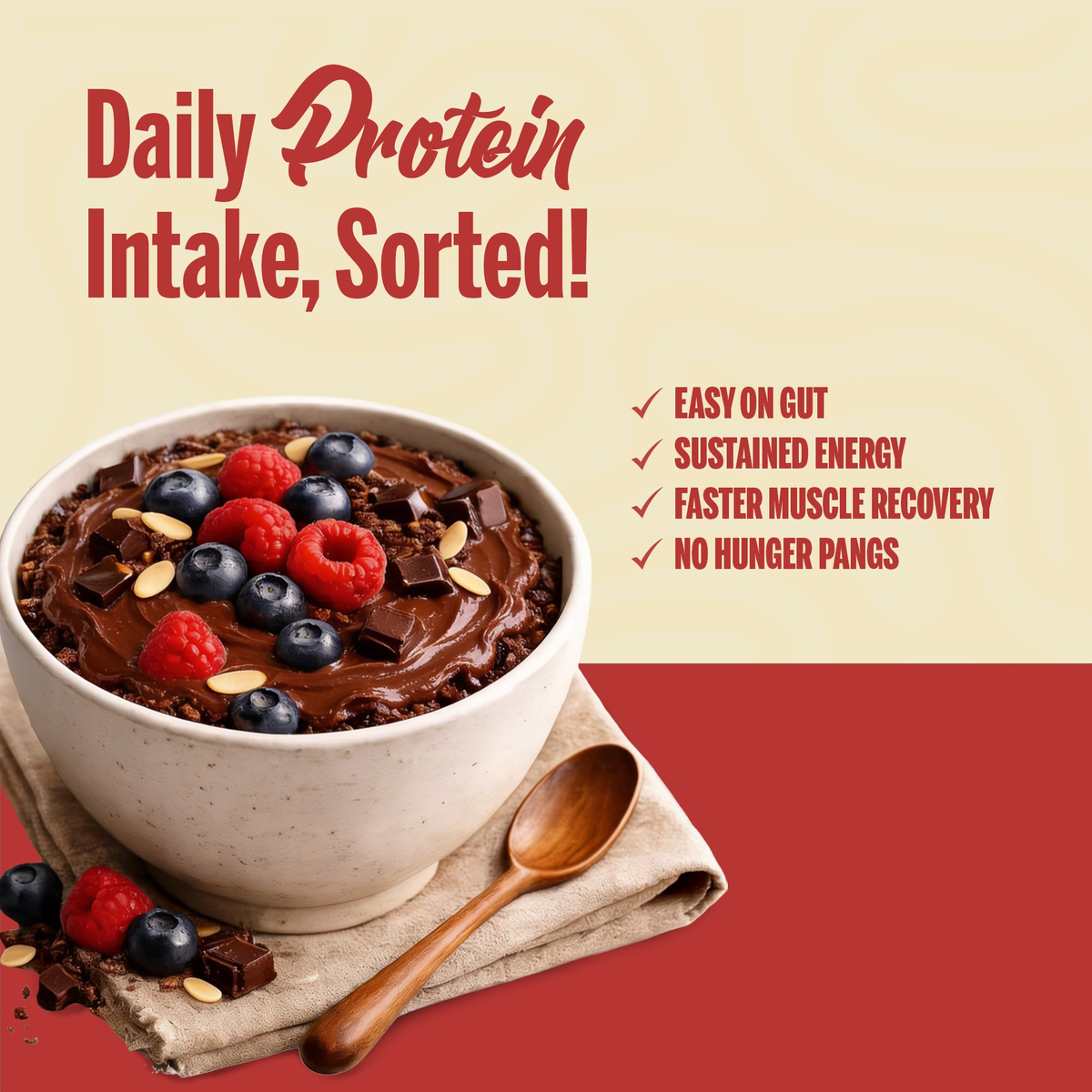 Image 6 of Doctor's Choice Protein Oats Combo – Banana Caramel + Dark Chocoberry + Strawberry (each 750g)