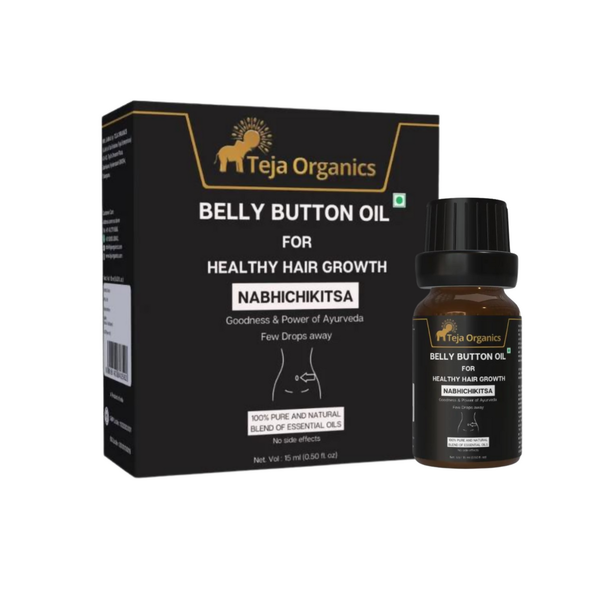 Image 1 of Teja Organics Belly Button Oil For Healthy Hair Growth