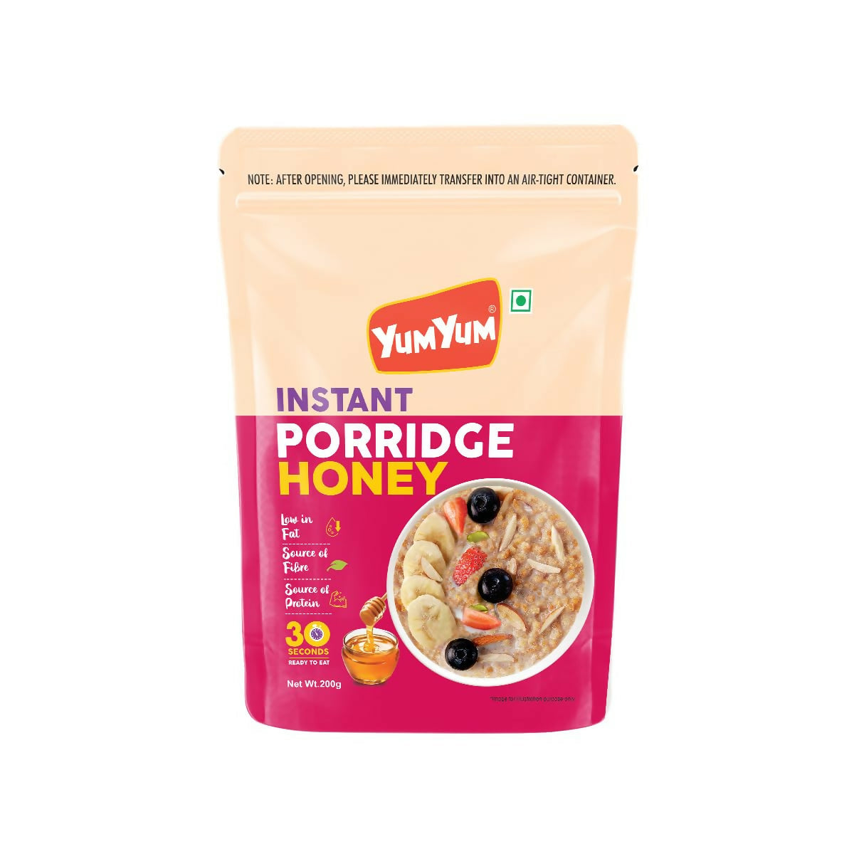 Image 1 of 200 gm for the product Yum Yum Instant Porridge Honey