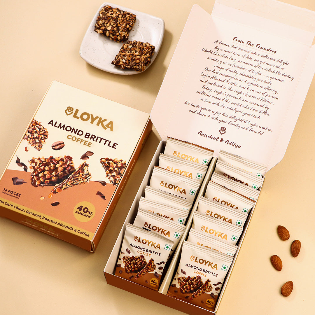 Image 4 of Loyka Almond Brittle Coffee 14 Pcs Box