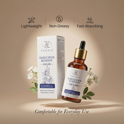 Image 6 of Velleja Bakuchiol Rosehip Face Oil with Squalane for Pigmentation & Dark Spots | Velleja