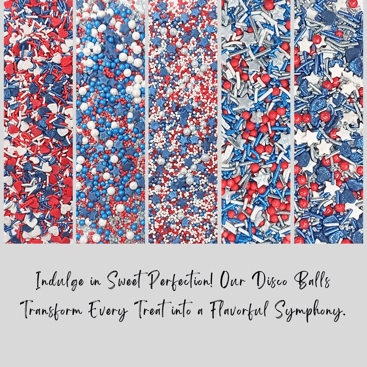 Image 6 of Confect Mix Heart & Star Patriotic Sprinkles