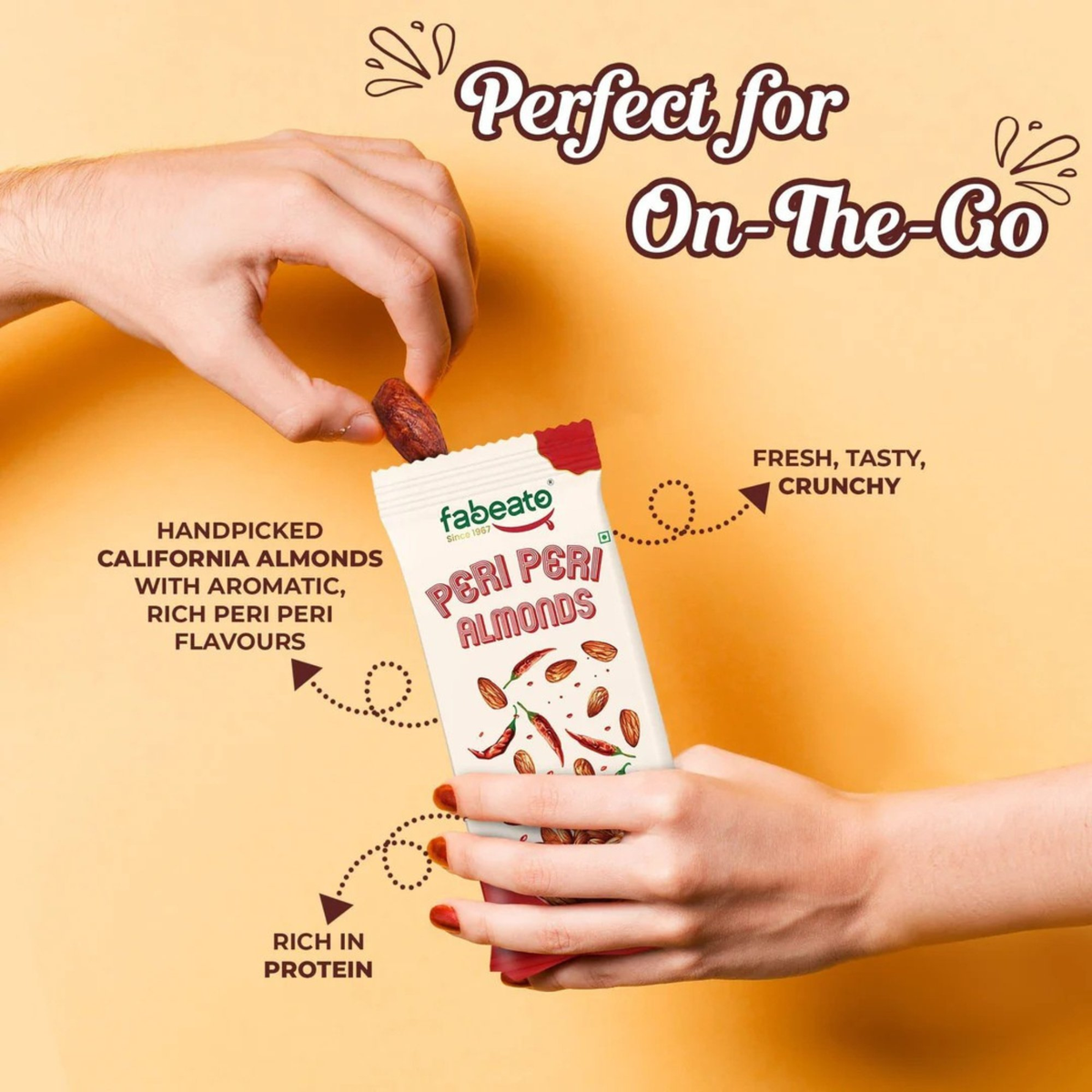 Image 3 of Fabeato Munch on the Go Snack Premium Peri Peri Almonds