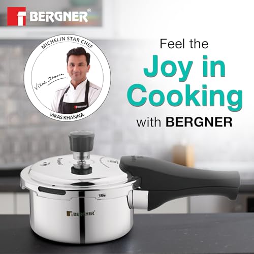 Image 4 of BERGNER Trimax Triply Stainless Steel Pressure Pan 3 Liters
