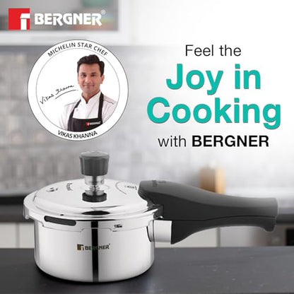 Image 4 of BERGNER Trimax Triply Stainless Steel Pressure Pan 3 Liters