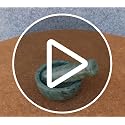 Image 2 of KLEO 4" Green Mortar and Pestle Set Natural Stone Spice Grinder