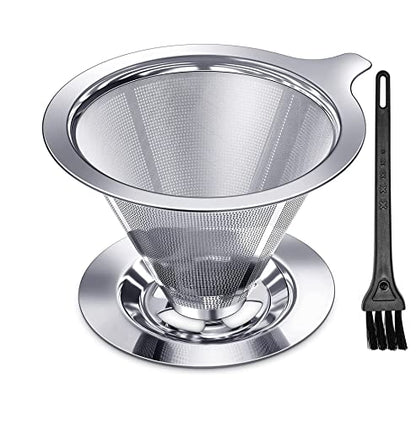 Image 1 of 1 for the product HASTHIP Pour Over Coffee Dripper Stainless Steel 1-6 Cup Reusable Filter