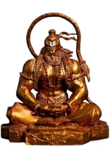 Image 1 of Default Title for the product Hanuman Ji Murti Lord Bajrangbali Dhyan Mudra Meditation for Home Car Dashboard Decorative Showpiece (4 Inch)