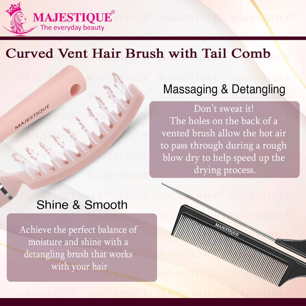 Image 3 of Majestique Curved Vent Hair Brush