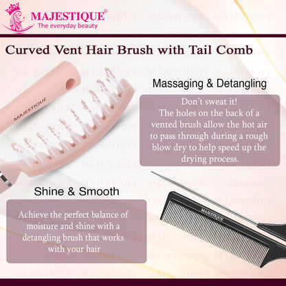 Image 3 of Majestique Curved Vent Hair Brush