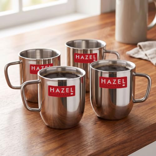 Image 16 of 300 ML / Metallic / Set of 4 for the product HAZEL Stainless Steel Coffee Cup
