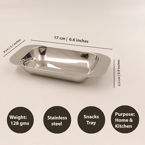 Image 6 of Spillbox Stainless Steel Idly Sambar Plate