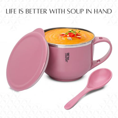 Image 4 of Jaypee Plus Stainless Steel Soup Bowl with Lid & Spoon Holder