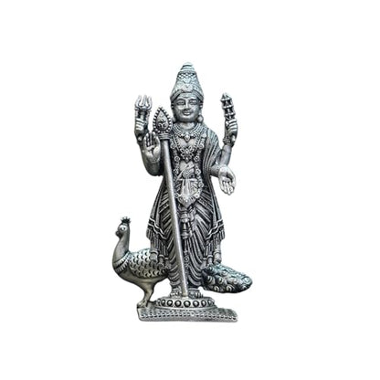 Image 1 of Default Title for the product Dista Silvers Antique Murugan with Peacock 100.01G
