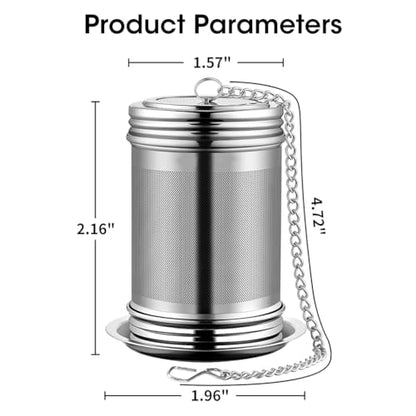 Image 2 of Supvox Tea Infuser SUS Tea Filter Fine Mesh Strainer with Tray for Mugs