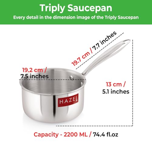 Image 5 of HAZEL Triply Stainless Steel Saucepan